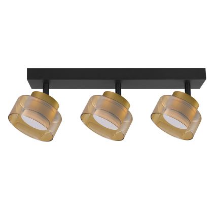 Brilagi - LED RGB+CCT Spot de embutir dimerizável AURA LUX 3xGX53/14W/230V 2700-6500K Wi-Fi Tuya preto/dourado