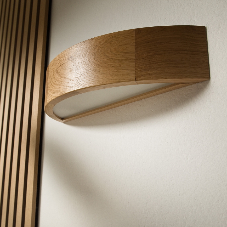 Brilagi - Aplique de parede LED RGBW regulável CARVALHO 1xE27/15W/230V 2700-6500K Wi-Fi carvalho