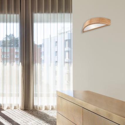 Brilagi - Aplique de parede LED RGBW regulável CARVALHO 1xE27/15W/230V 2700-6500K Wi-Fi carvalho