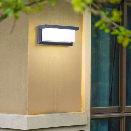 BRILAGI - Aplique de parede para exterior LED RGBW dimerizável BRICKY 1xE27/12W/230V 2700-6500K antracite IP54
