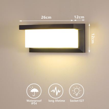 BRILAGI - Aplique de parede para exterior LED RGBW dimerizável BRICKY 1xE27/12W/230V 2700-6500K antracite IP54