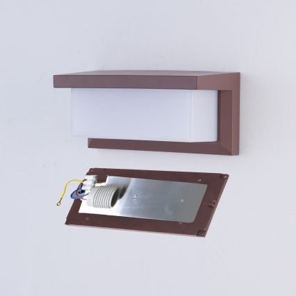 BRILAGI - Aplique de parede LED RGBW dimerizável BRICKY 1xE27/12W/230V 2700-6500K IP54 castanho