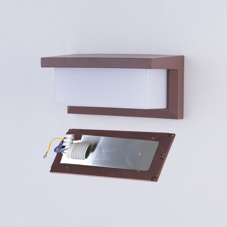 Brilagi - Aplique de parede LED RGBW dimerizável BRICKY 1xE27/15W/230V 2700-6500K IP54 castanho