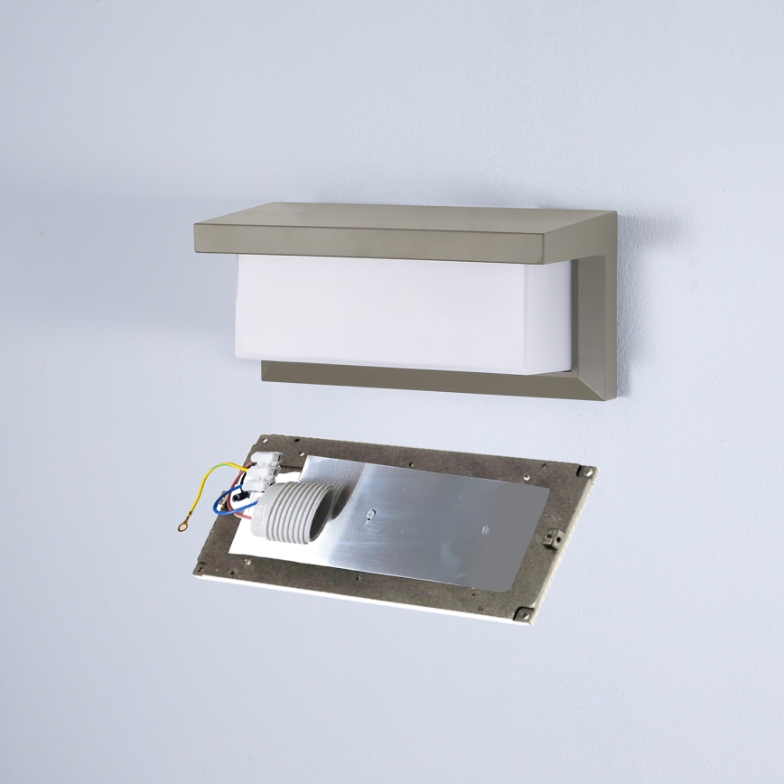 Brilagi - LED RGBW Aplique de parede exterior regulável BRICKY 1xE27/15W/230V 2700-6500K IP54 cinzento