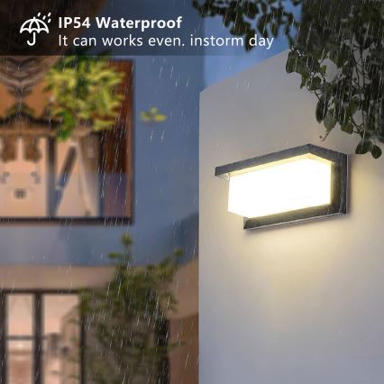 Brilagi - Aplique de parede para exterior LED RGBW dimerizável BRICKY 1xE27/9W/230V 2700-6500K antracite IP54