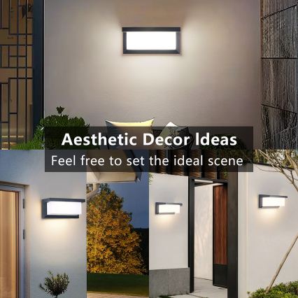 Brilagi - Aplique de parede para exterior LED RGBW dimerizável BRICKY 1xE27/9W/230V 2700-6500K antracite IP54