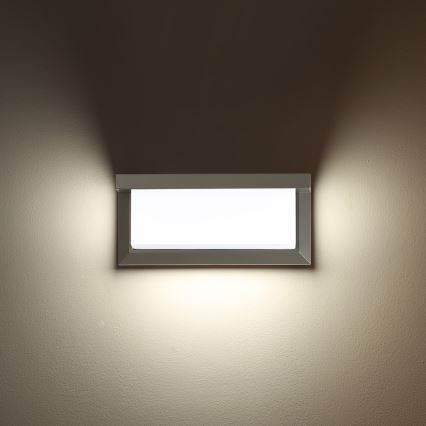 Brilagi - LED RGBW Aplique de parede exterior regulável BRICKY 1xE27/9W/230V 2700-6500K IP54 cinzento