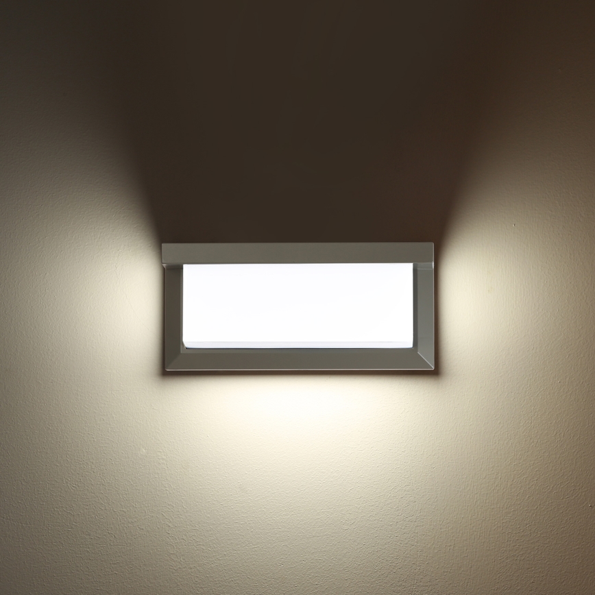 Brilagi - LED RGBW Aplique de parede exterior regulável BRICKY 1xE27/9W/230V 2700-6500K IP54 cinzento