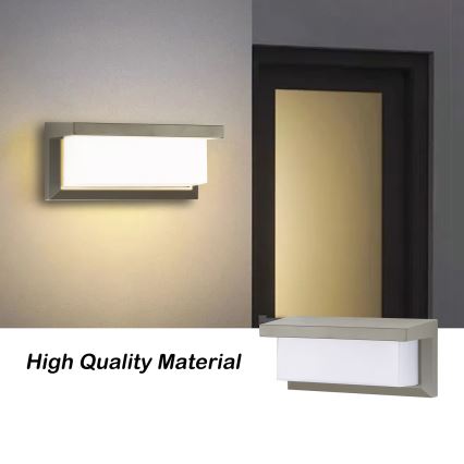 Brilagi - LED RGBW Aplique de parede exterior regulável BRICKY 1xE27/9W/230V 2700-6500K IP54 cinzento