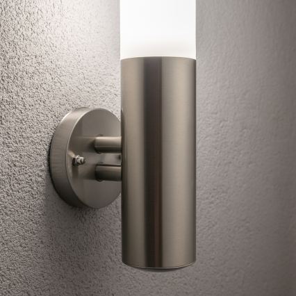 BRILAGI - LED RGBW Candeeiro de Parede Exterior Regulável ELIA 1xE27/6,5W/230V 2700-6500K IP44 Wi-Fi cromado mate