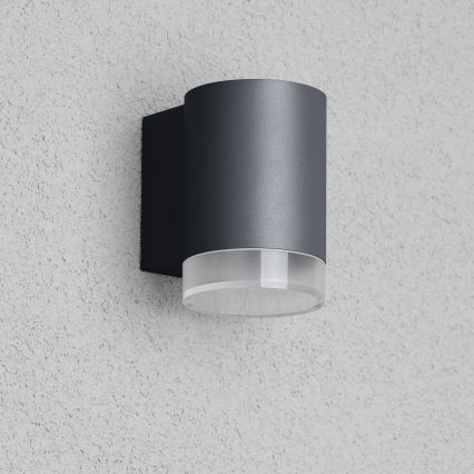 Brilagi - Candeeiro de parede exterior LED RGBW regulável MATERA 1xGU10/4,8W/230V 3000K IP54 antracite + controlo remoto