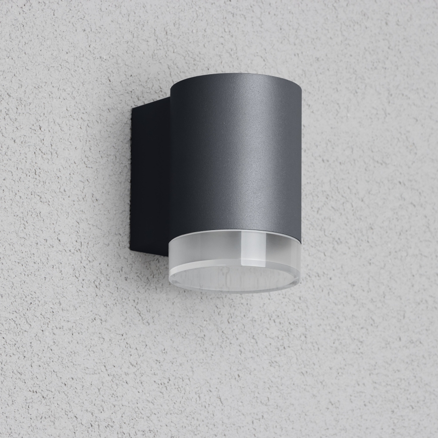 Brilagi - Candeeiro de parede exterior LED RGBW regulável MATERA 1xGU10/4,8W/230V 3000K IP54 antracite + controlo remoto