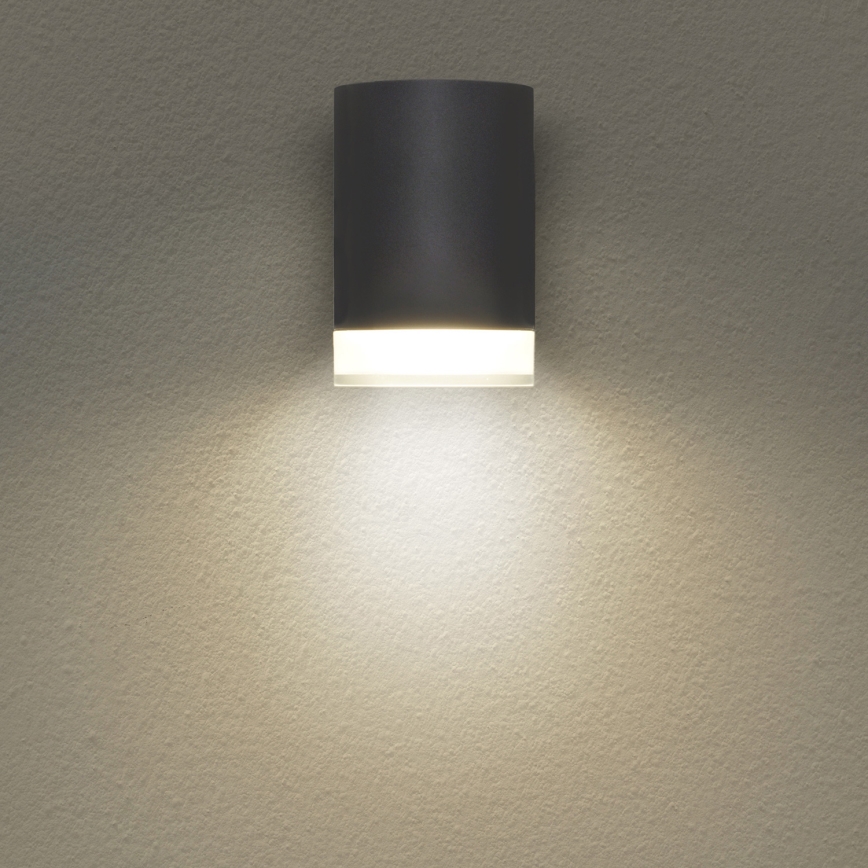 Brilagi - Candeeiro de parede exterior LED RGBW regulável MATERA 1xGU10/4,8W/230V 3000K IP54 antracite + controlo remoto