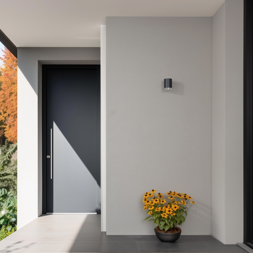 Brilagi - Candeeiro de parede exterior LED RGBW regulável MATERA 1xGU10/6W/230V 3000K IP54 antracite + controlo remoto