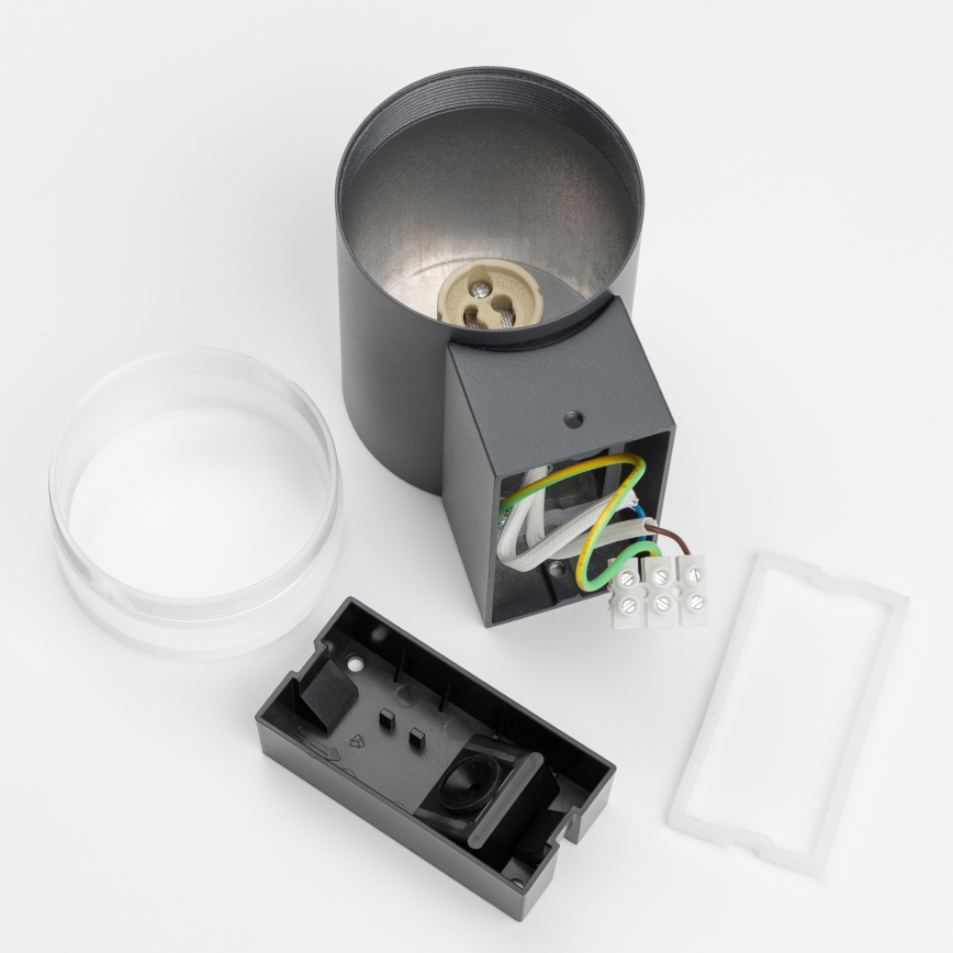 Brilagi - Candeeiro de parede exterior LED RGBW regulável MATERA 1xGU10/6W/230V 3000K IP54 antracite + controlo remoto