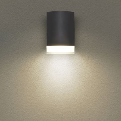 Brilagi - Candeeiro de parede exterior LED RGBW regulável MATERA 1xGU10/6W/230V 3000K IP54 antracite + controlo remoto