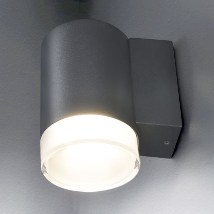 Brilagi - Candeeiro de parede exterior LED RGBW regulável MATERA 1xGU10/6W/230V 3000K IP54 antracite + controlo remoto