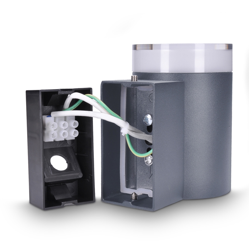 Brilagi - Candeeiro de parede exterior LED RGBW regulável MATERA 1xGU10/6W/230V 3000K IP54 antracite + controlo remoto