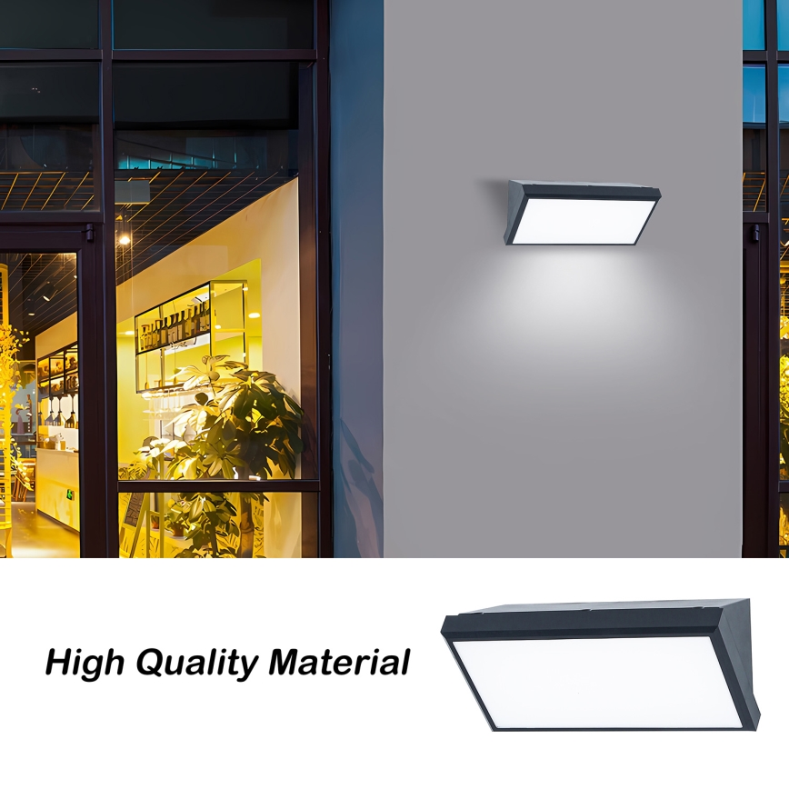 Brilagi - Aplique de parede LED RGBW dimerizável para exterior TRIANGLE 1xE27/9W/230V 2700-6500K IP65 antracite