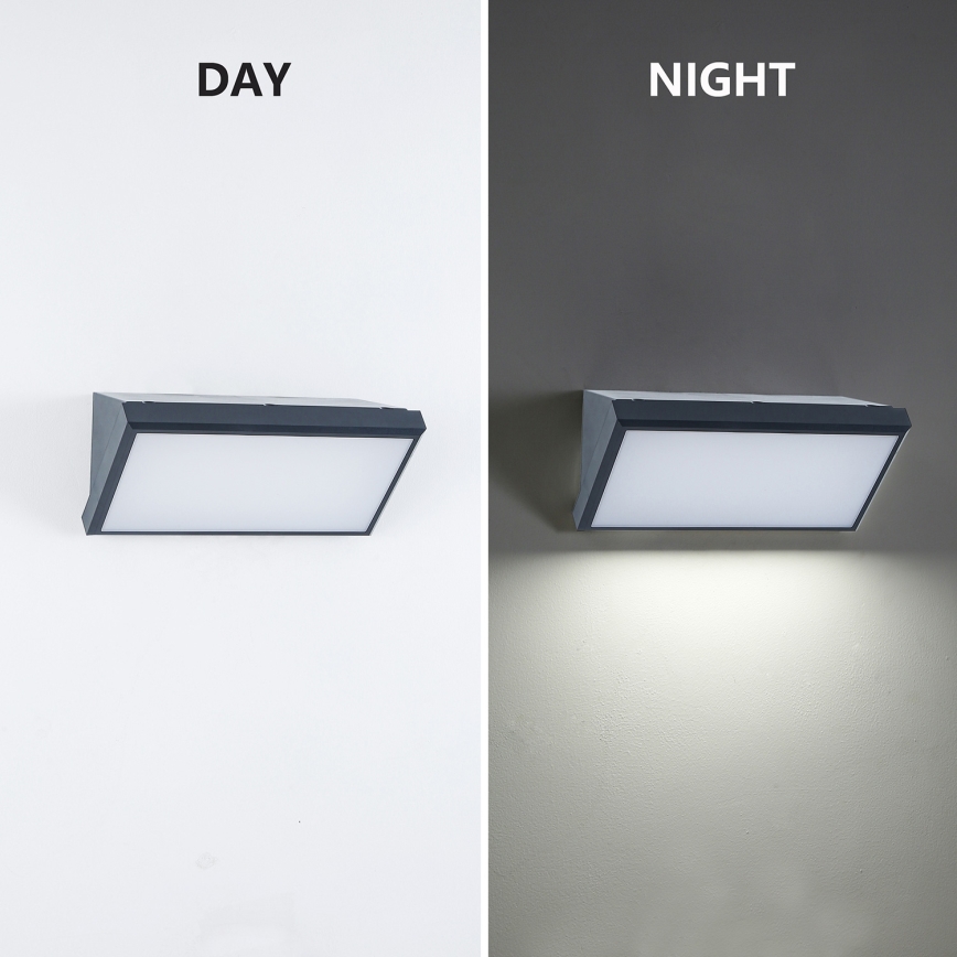 Brilagi - Aplique de parede LED RGBW dimerizável para exterior TRIANGLE 1xE27/9W/230V 2700-6500K IP65 antracite