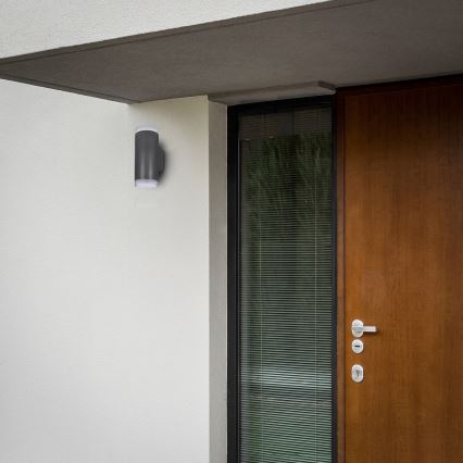 Brilagi - LED RGBW dimerizável aplique de parede para exterior MATERA 2xGU10/4,8W/230V 3000K IP54 antracite + controlo remoto