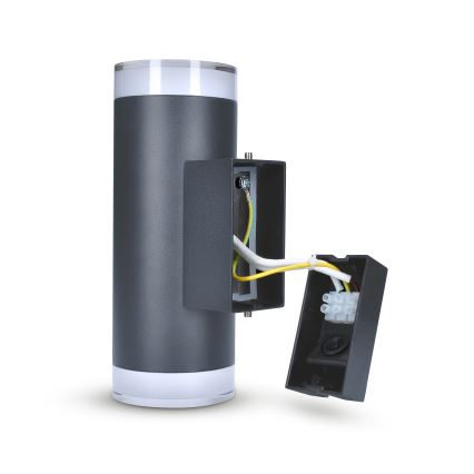 Brilagi - LED RGBW dimerizável aplique de parede para exterior MATERA 2xGU10/4,8W/230V 3000K IP54 antracite + controlo remoto
