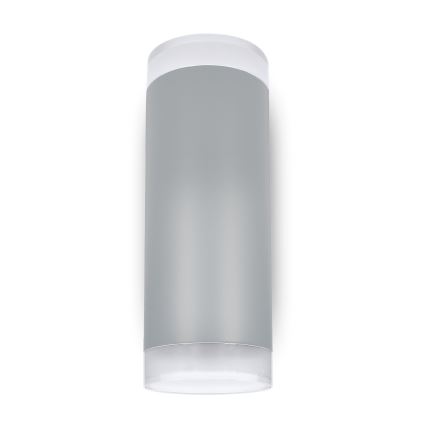 Brilagi - Aplique de parede exterior LED RGBW dimerizável MATERA 2xGU10/4,8W/230V 3000K IP54 cinzento + comando remoto