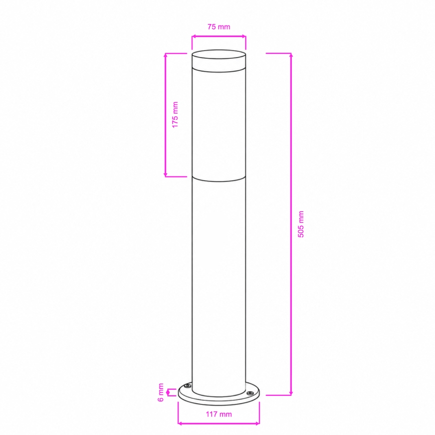 BRILAGI - Lâmpada exterior LED RGBW regulável ELIA 1xE27/6,5W/230V 2700-6500K IP44 Wi-Fi 50 cm cromo mate