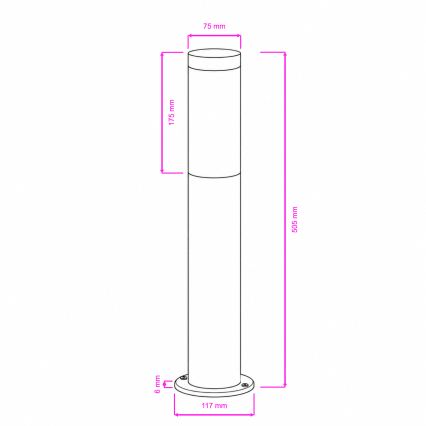 BRILAGI - Candeeiro de exterior LED RGBW regulável ELIA 1xE27/6,5W/230V 2700-6500K IP44 Wi-Fi 50 cm antracite