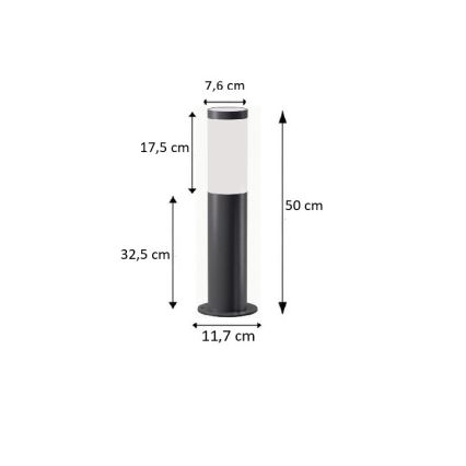 BRILAGI - Candeeiro de exterior LED RGBW regulável ELIA 1xE27/6,5W/230V 2700-6500K IP44 Wi-Fi 50 cm antracite