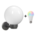 Brilagi - LED RGBW dimerizável aplique de parede exterior HARBOR 1xE27/15W/230V 2700-6500K IP33 antracite/branco