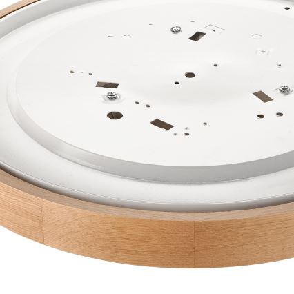 Brilagi - Candeeiro de tecto LED RGBW dimerizável CARVALHO SLIM 3xE27/15W/230V 2700-6500K Wi-Fi carvalho Ø 47 cm