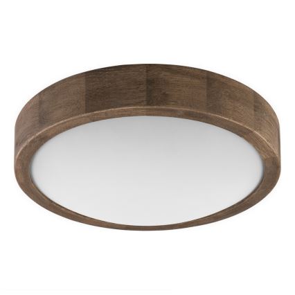Brilagi - Luminária de teto LED RGBW dimerizável CARVALHO SLIM 1xE27/9W/230V 2700-6500K Wi-Fi carvalho, diâmetro 27 cm