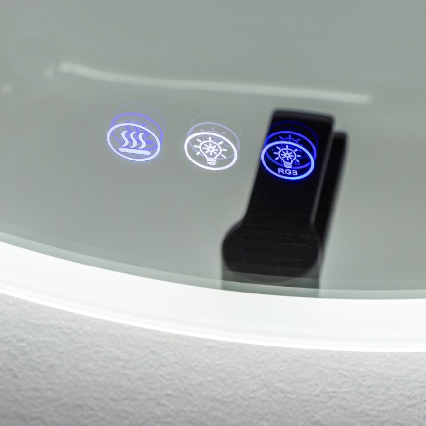 Brilagi - LED RGBW Espelho aquecido para casa de banho CLARA PRO LED/18,5W/230V Ø 60 cm IP44 CRI 90 dimerizável + CCT