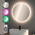 Brilagi - LED RGBW Espelho aquecido para casa de banho CLARA PRO LED/19W/230V Ø 60 cm IP44 CRI 90 dimerizável + CCT + controlo remoto
