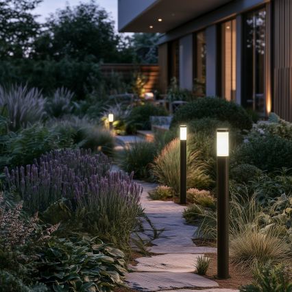 BRILAGI - Lâmpada exterior LED RGBW ELIA dimerizável 1xE27/6,5W/230V 2700-6500K IP44 Wi-Fi 100 cm antracite