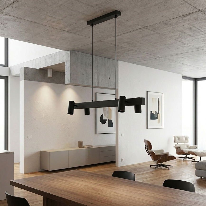 BRILAGI - Lustre LED RGBW regulável suspenso por cabo SELE 4xGU10/6,5W/230V 2700-6500K preto