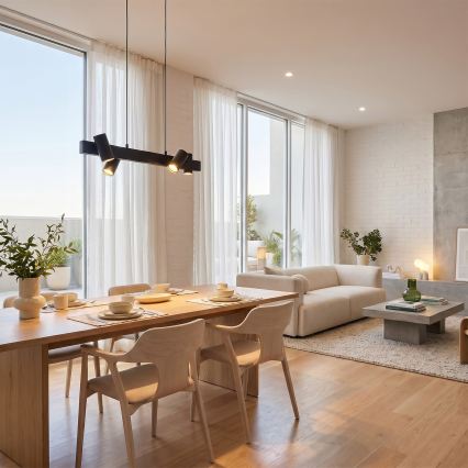 BRILAGI - Lustre LED RGBW regulável suspenso por cabo SELE 4xGU10/6,5W/230V 2700-6500K preto