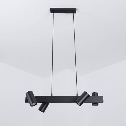 BRILAGI - Lustre LED RGBW regulável suspenso por cabo SELE 4xGU10/6,5W/230V 2700-6500K preto