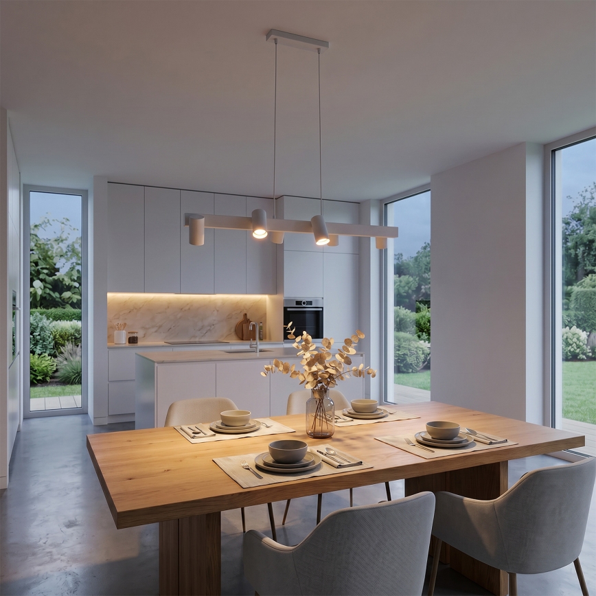 Brilagi - Lustre pendente LED RGBW regulável SELE 6xGU10/6,5W/230V 2700-6500K branco + comando remoto
