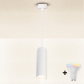 Brilagi - LED RGBW lustre pendente dimerizável com cabo de suspensão SELE 1xGU10/6W/230V 3000K branco + controlo remoto
