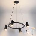 Brilagi - LED RGBW lustre pendente dimerizável com cabo SELE 4xGU10/6,5W/230V 2700-6500K preto