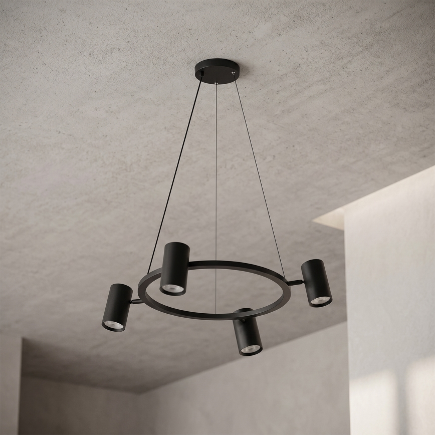 Brilagi - LED RGBW lustre pendente dimerizável com cabo SELE 4xGU10/6,5W/230V 2700-6500K preto