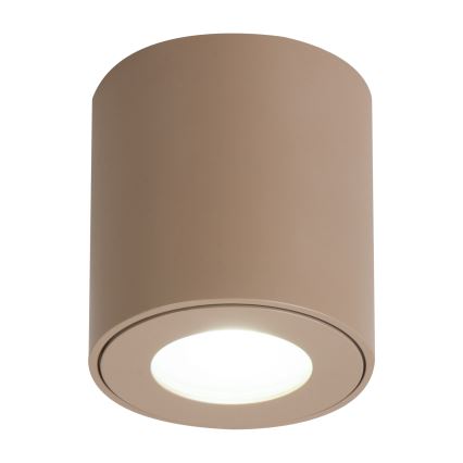 Brilagi - Luminária LED RGBW dimerizável para casa de banho MIA 1xGU10/4,8W/230V 3000K 84x80 mm bege IP54 + comando remoto