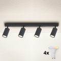 Brilagi - LED RGBW Spot dimerizável SELE 4xGU10/4,8W/230V 3000K antracite + comando remoto