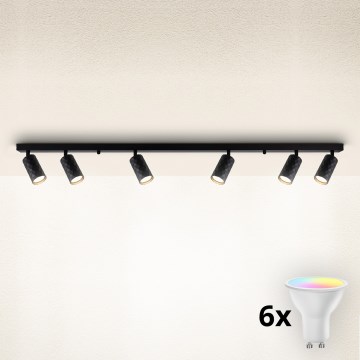 Brilagi - LED RGBW Spot dimerizável SELE DIAMANT 6xGU10/6,5W/230V 2700-6500K Wi-Fi preto