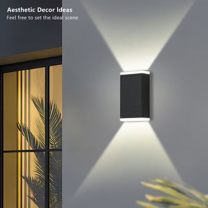 Brilagi - Luminária de parede solar LED SUN GUARD LED/2W/3,7V 2000 mAh IP45