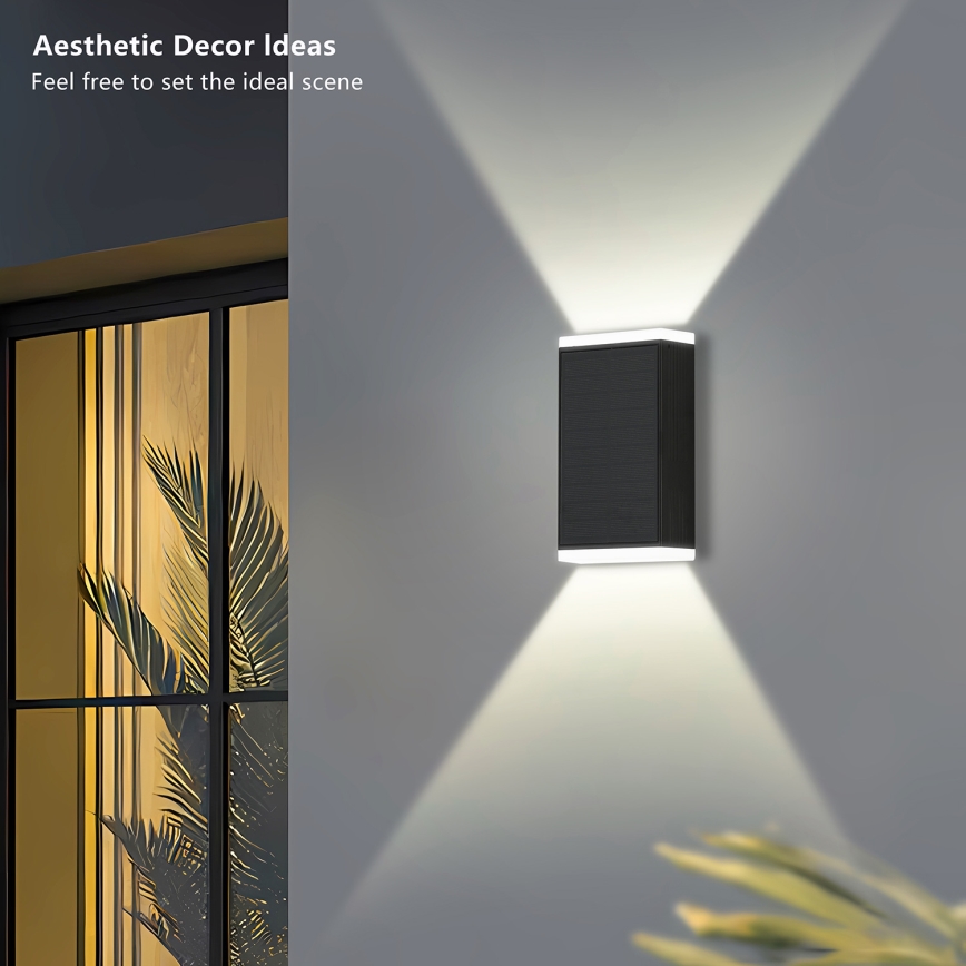 Brilagi - Luminária de parede solar LED SUN GUARD LED/2W/3,7V 2000 mAh IP45