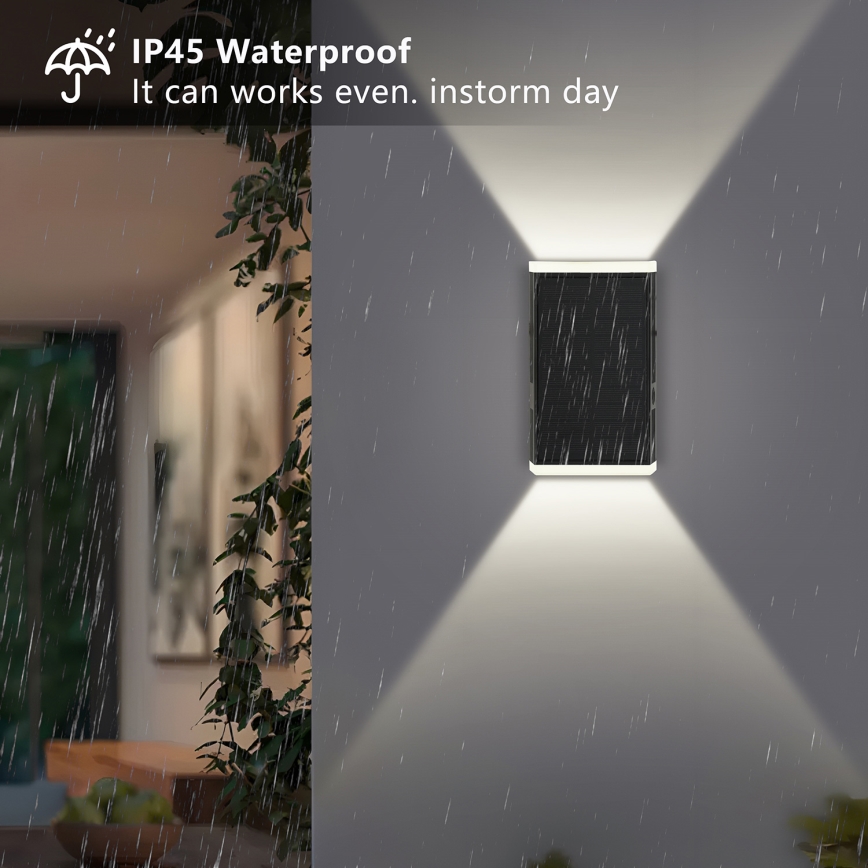 Brilagi - Luminária de parede solar LED SUN GUARD LED/2W/3,7V 2000 mAh IP45