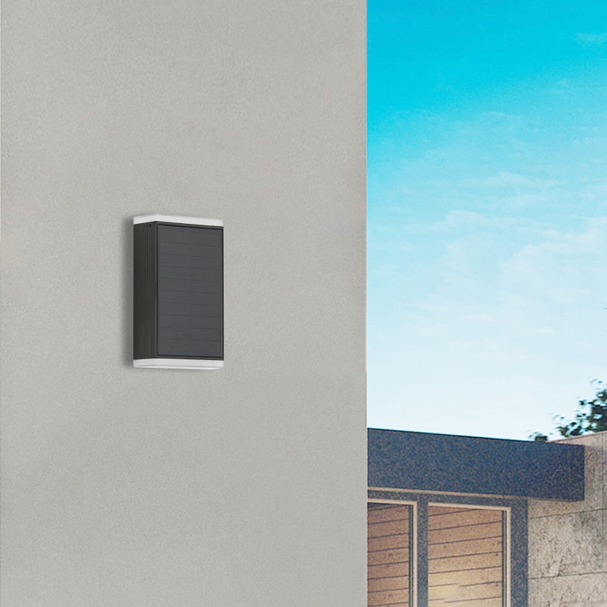 Brilagi - Luminária de parede solar LED SUN GUARD LED/2W/3,7V 2000 mAh IP45